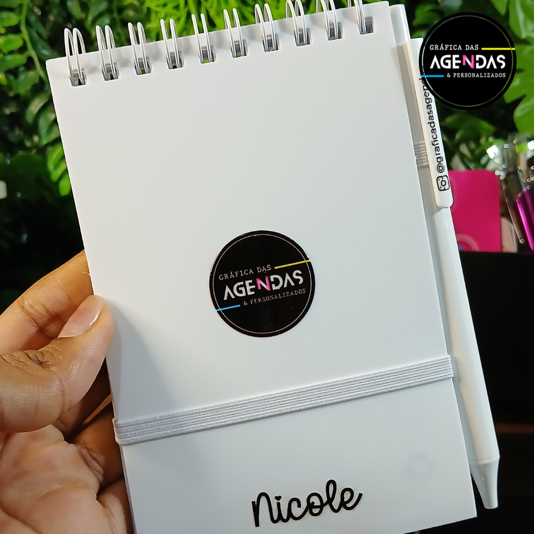 Kit Office Clean (Bloco com Elástico + Caneta)